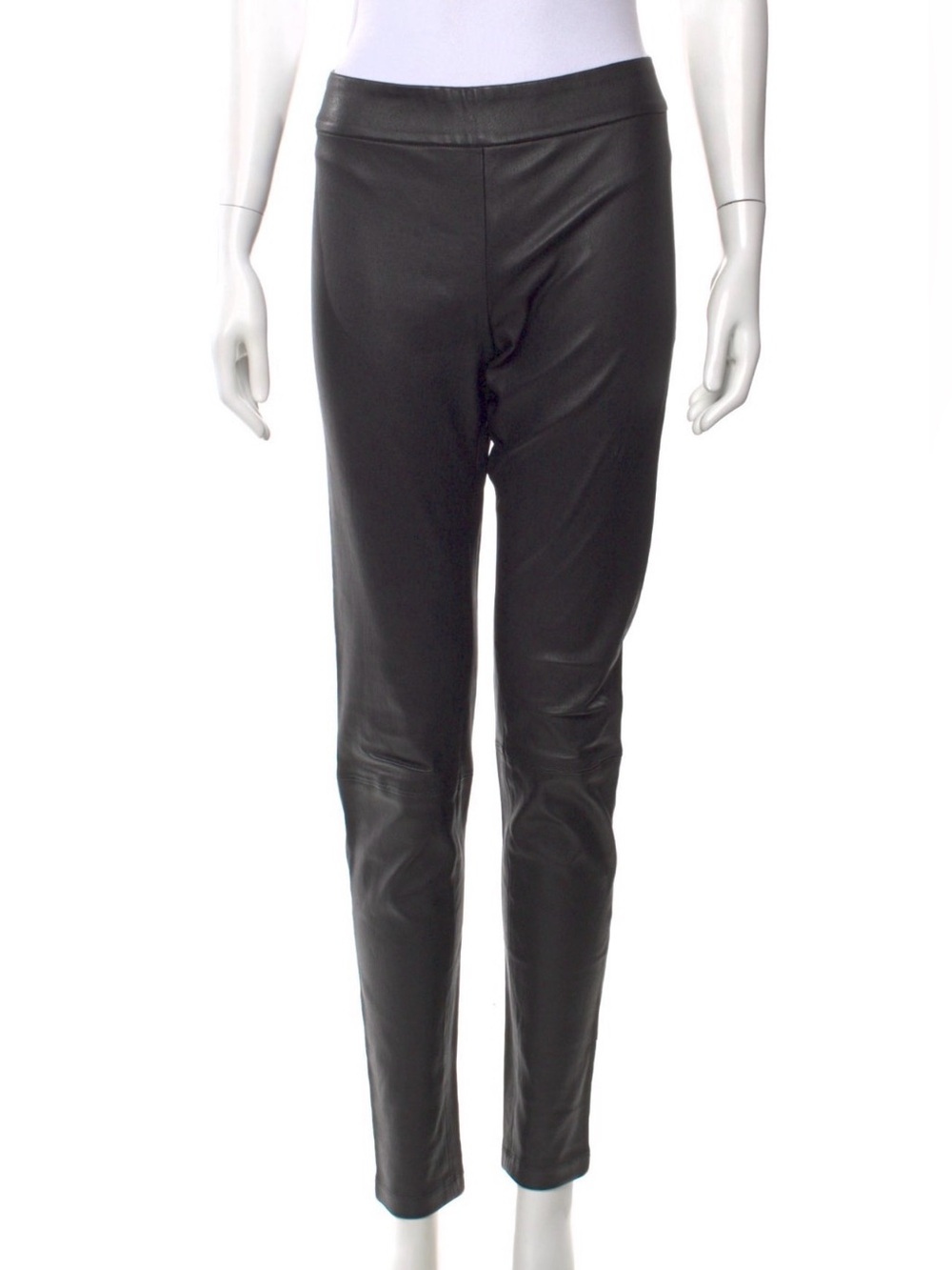 Alice + Olivia Black Lamb Leather Skinny Pants Leggings Size 8